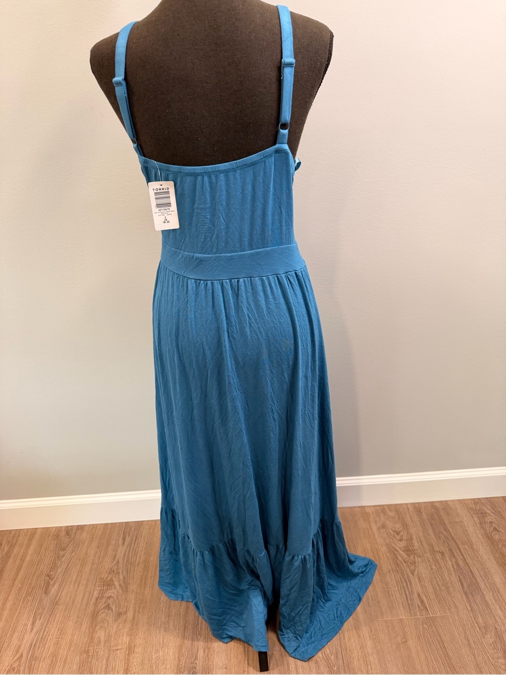 NWT Torrid Blue Sleeveless Maxi Dress - Picture 5 of 5